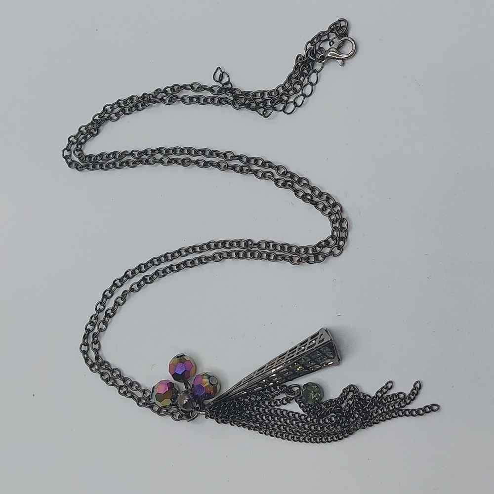Gunmetal Statement Necklace